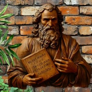 Jewish Leader Moses Wooden Wall Sign SUNCATCHER (9.8"x9.8")